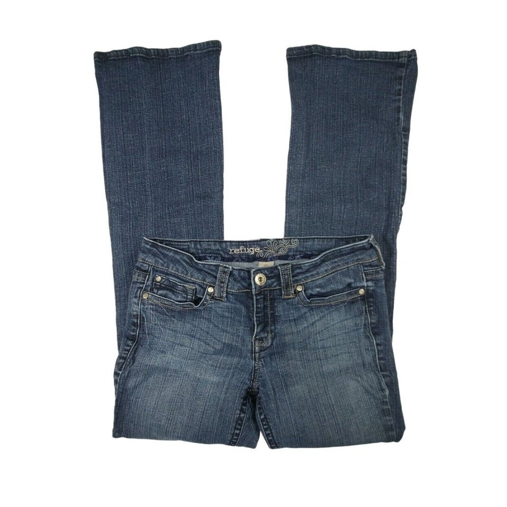 Refuge Womens Jeans sz 9 Junior bootcut short rise 5 pocket